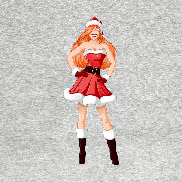 Woman Dressed In Sexy Santa Clothes For Christmas by LironPeer